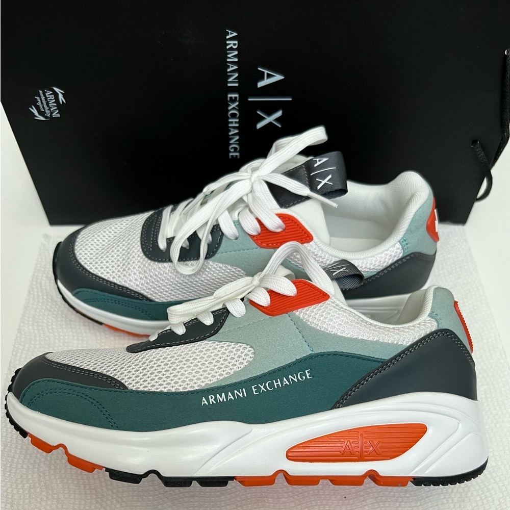 Armani Exchange Men’s Colorblock Sage/Gray/Orange